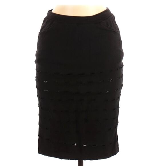 Drifter Dresses & Skirts - DRIFTER ultra distressed destroyed cotton black casual pencil skirt Size S NEW